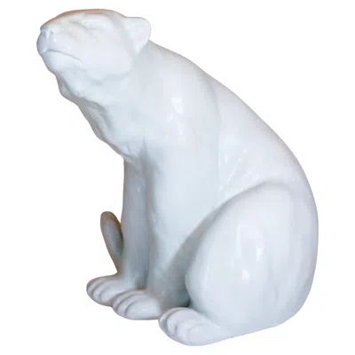 Pre-owned Rörstrand Animal Sculpture Of A Polar Bear Gunnar Nylund  Mid-20th Century In Gray