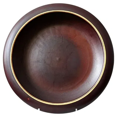 Pre-owned Rörstrand Art Deco Ceramic Bowl By Gunnar Nylund. Rorstrand, Sweden, 1930s. Brown Gold.
