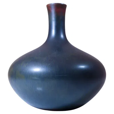 Pre-owned Rörstrand Black Ceramic Vase - Carl-harry Stålhane -  - Mid 20th Century