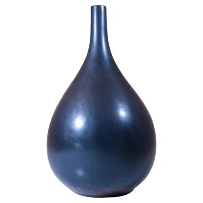 Pre-owned Rörstrand Black Ceramic Vase - Carl-harry Stålhane -  - Mid 20th Century