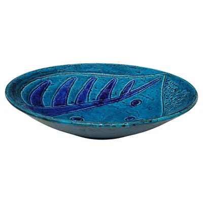 Pre-owned Rörstrand Blue Chamotte Ceramic Bowl By Charlotte Hamilton For , 1940s