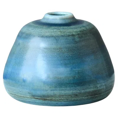 Pre-owned Rörstrand Blue Stoneware Vase By Gertrud Lönegren, , Sweden, 1930s.
