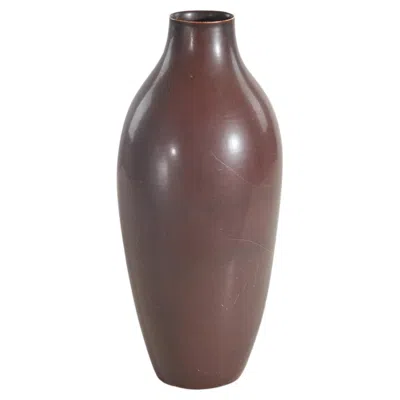 Pre-owned Rörstrand Carl-harry Stålhane, Floor Vase, Brown Glazed Stoneware, , Sweden 1960s