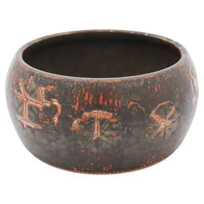 Pre-owned Rörstrand Carl-harry Stålhane, , Black & Brown Ceramic Bowl - Mid Century Modern
