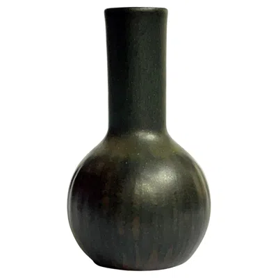 Pre-owned Rörstrand Carl-harry Stålhane,  Miniature Stoneware Vase, 1950s In Black