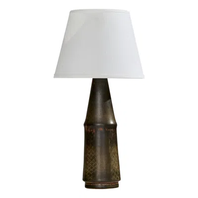Pre-owned Rörstrand Carl-harry Stålhane, Unique Table Lamp, Stoneware, Sweden, 1950s In Transparent