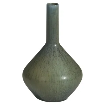 Pre-owned Rörstrand Carl-harry Stålhane, Vase, Green Glazed Stoneware, , Sweden, 1960s