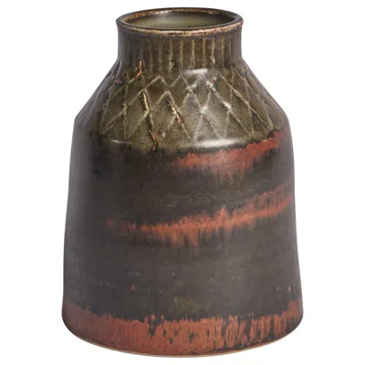 Pre-owned Rörstrand Carl-harry Stålhane, Vase, Stoneware, Sweden, 1950s In Brown