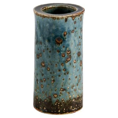 Pre-owned Rörstrand Cylindrical Ceramic Vase In Blue, Marianne Westman For Rorstrand, Sweden, 1960s In Transparent