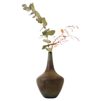Pre-owned Rörstrand Green & Brown Vase, Gunnar Nylund, , Scandinavian Midcentury Vintage