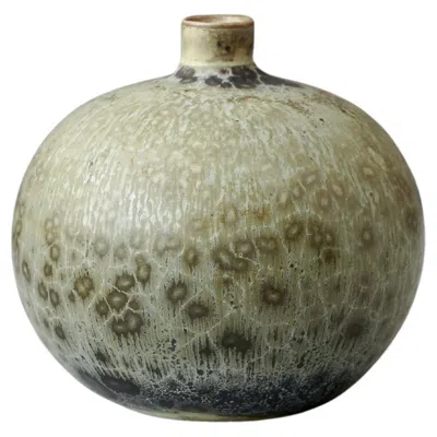 Pre-owned Rörstrand Green Stoneware Vase By Carl-harry Stalhane, Rorstrand, Sweden, 1950s
