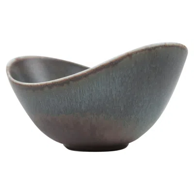 Pre-owned Rörstrand Gunnar Nylund "aro" Medium Stoneware Bowl By Rorstrand, Sweden, 1960s In Gray