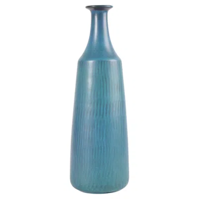 Pre-owned Rörstrand Gunnar Nylund For Nymølle Tall Vase Turquoise Blue, Scandinavian Modern 1960s