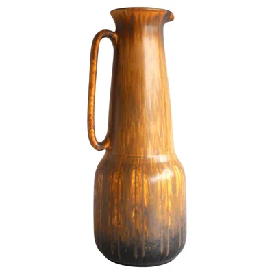 Pre-owned Rörstrand Gunnar Nylund Pottery Vase Or Jug "asr" By , , Sweden In Brown