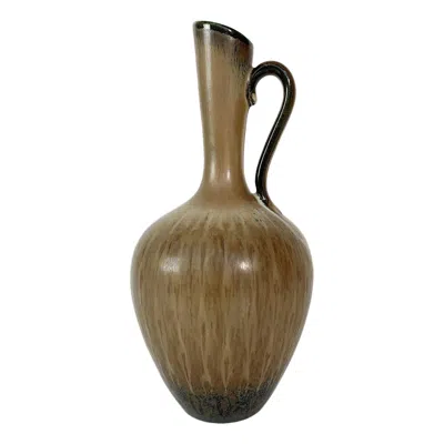 Pre-owned Rörstrand Gunnar Nylund Stoneware Vase Auq Jug  Sweden 1950s In Brown