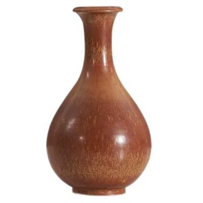 Pre-owned Rörstrand Gunnar Nylund, Vase, Stoneware, Rörstand, Sweden, 1940s In Brown