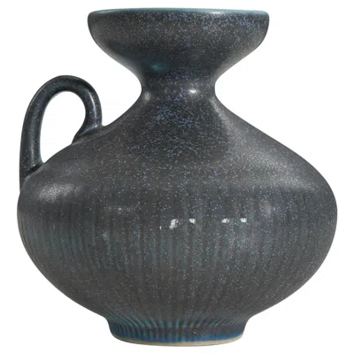 Pre-owned Rörstrand Gunnar Nylund, Vase, Stoneware, Rörstand, Sweden, 1950s In Black