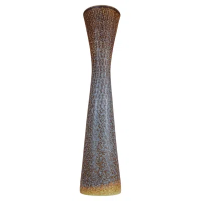 Pre-owned Rörstrand Large Blue & Brown Speckled Vase Carl-harry Stålhane  Midcentury Modern