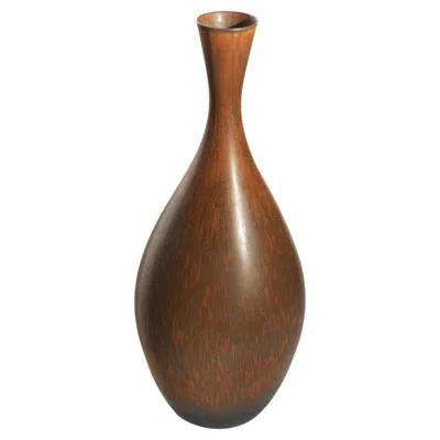 Pre-owned Rörstrand Large Rorstrand Carl-harry Stålhane Vase, Sweden 1960 In Brown