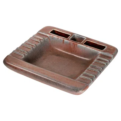 Pre-owned Rörstrand Large  Ashtray Table By Gunnar Nylund, 1950s Swedish Ceramic, Signed In Brown