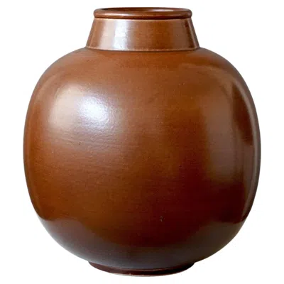 Pre-owned Rörstrand Large Vase By Gertrud Lönegren, , Sweden, 1930s In Brown