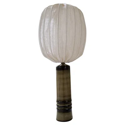 Pre-owned Rörstrand Mid-century Modern Ceramic Earthy Table Lamp  Olle Alberius Sweden In Transparent