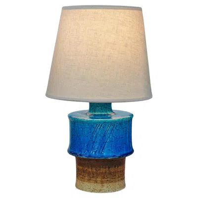 Pre-owned Rörstrand Mid-century Modern Lamp Pottery Table Lamp By Inger Persson , Sweden In Sand