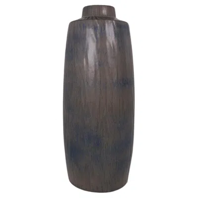 Pre-owned Rörstrand Midcentury Modern Large Ceramic Vase Rubus Gunnar Nylund , Sweden In Black