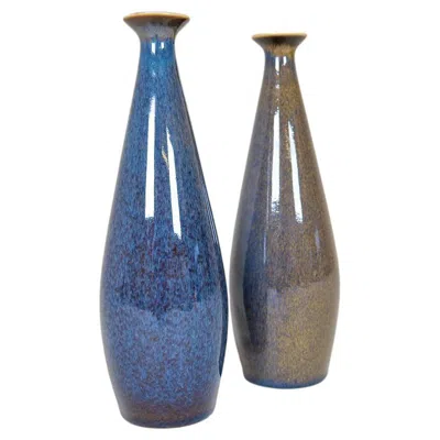 Pre-owned Rörstrand Mid-century Modern Pair Of Vases By Carl Harry Stålhane,  Sweden 1950s In Gray