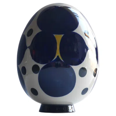 Pre-owned Rörstrand Mid-century Modern Porcelain Egg, By Sylvia Leuchovius For  In Black