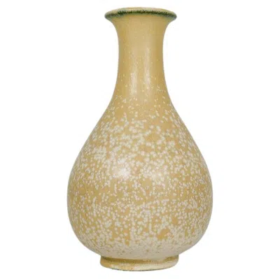 Pre-owned Rörstrand Midcentury Modern Sculptural Vase  By Gunnar Nylund, Sweden, 1950s In Sand