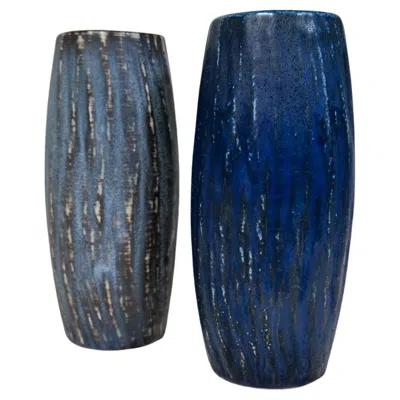 Pre-owned Rörstrand Midcentury Modern Set Of 2 Ceramic Pieces Rubus Gunnar Nylund , Sweden In Purple
