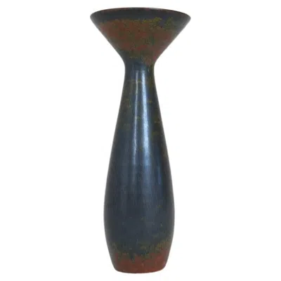 Pre-owned Rörstrand Midcentury Modern Vase  By Carl Harry Stålhane, Sweden, 1950s In Black