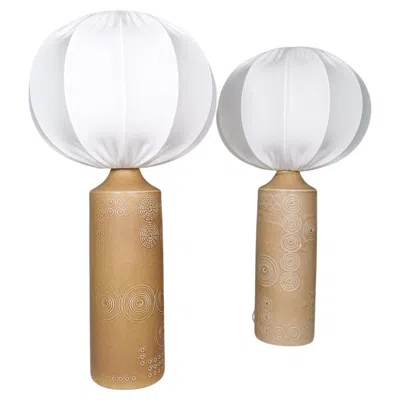 Pre-owned Rörstrand Midcentury Pair Of Olle Alberius, Rorstrand Porcelain Lamps Sweden 1960s In Transparent