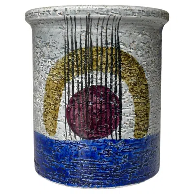 Pre-owned Rörstrand Olle Alberius For  Geometric Decor Planter Vase, 1960s In Transparent