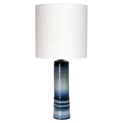Pre-owned Rörstrand Olle Alberius Large Gradient Blue Ceramic Table Lamp, , Sweden, 1960s