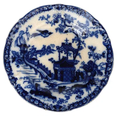 Pre-owned Rörstrand Pagoda Pattern Plate, 19th Century In Purple