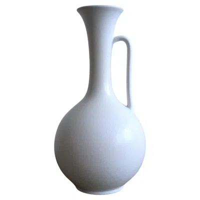 Pre-owned Rörstrand Rare Large Milk-white Vase By Gunnar Nylund,  1950s In Gray