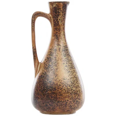 Pre-owned Rörstrand Rorstrand Ever Glaze Firing Vase, Test Piece By Carl Harry Stalhane In Brown
