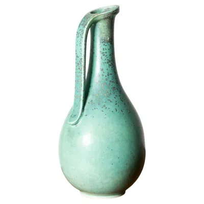 Pre-owned Rörstrand Scandinavian Functionalist Stoneware Vase By Gunnar Nylund, 1940s In Blue