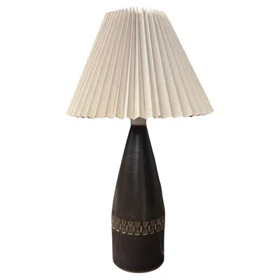 Pre-owned Rörstrand Scandinavian Modern Stoneware Table Lamp By Michael Andersen, 1960s In Sand