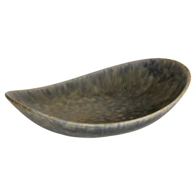 Pre-owned Rörstrand Scandinavian Modern Swedish Bowl By Carl Harry Stalhane And Maker Rorstrand In Black