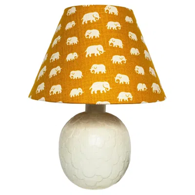 Pre-owned Rörstrand Scandinavian Modern Table Lamp "capri" For  By Gertrud Lönegren, 1950s In Orange