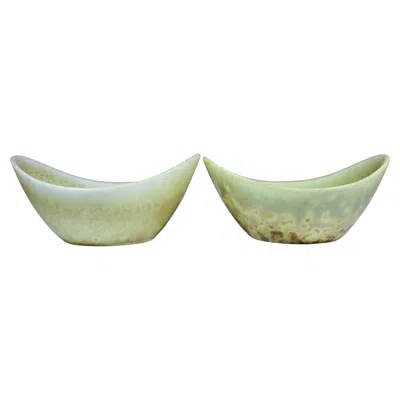 Pre-owned Rörstrand Set Of 2 Beige Bowls - Carl-harry Stålhane -  - Mid-20th Century In Brown
