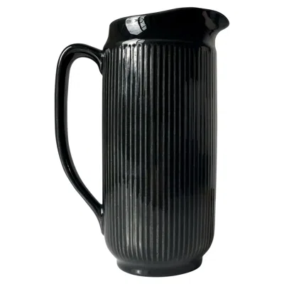Pre-owned Rörstrand Shiny Black 1960s  Vintage Pitcher Vase, Sweden