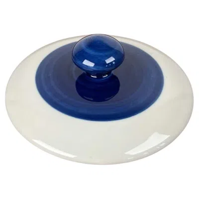 Pre-owned Rörstrand Swedish Koka Blue, Blau, Bla Series Lid By Hertha Bengtson For , 1950s In Gray