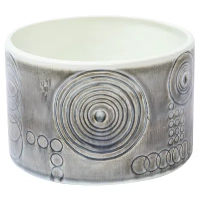 Pre-owned Rörstrand Swedish Mid-century Modern "sarek" Ceramic Vase By Olle Alberius For  In Gray