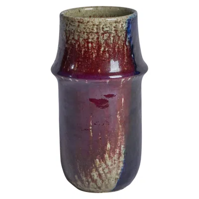 Pre-owned Rörstrand Sylvia Leuchovius, Vase, Glazed Stoneware, S, 1976 In Black