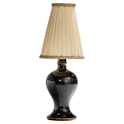 Pre-owned Rörstrand , Table Lamp, Stoneware, Fabric, Sweden, 1940s In Sand