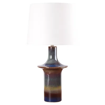 Pre-owned Rörstrand Very Tall Danish Søholm Sculptural Table Lamp Ufo Shaped Multi Colored, 1960s In Transparent